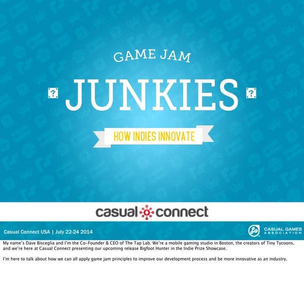 Game Jam Junkies - Casual Connect SF