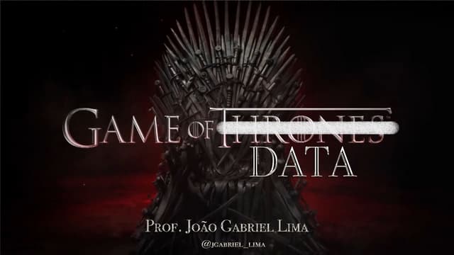 Game of data - Predição e Análise da série Game Of Thrones a partir do uso de...
