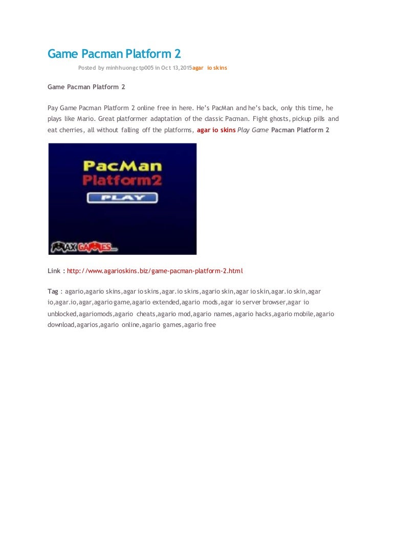 game pacman platform 2