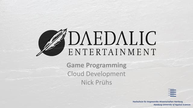 Game Programming - Cloud Development