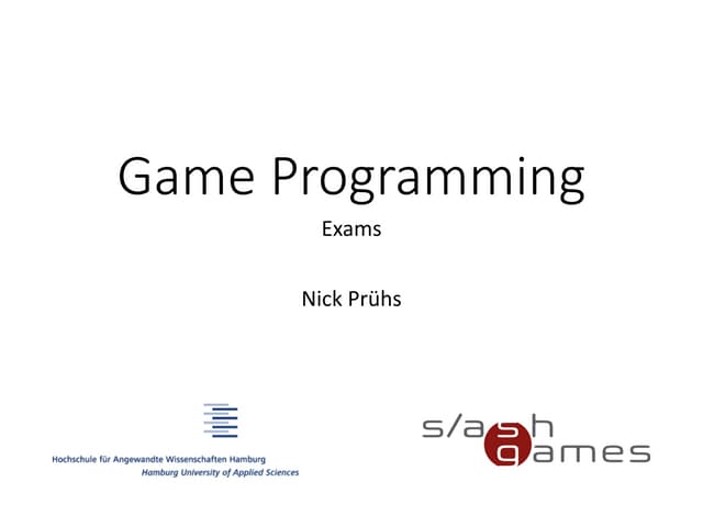 Game Programming 00 - Exams