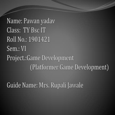 Game project ppt full