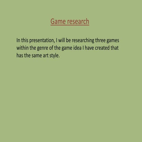 Game research
