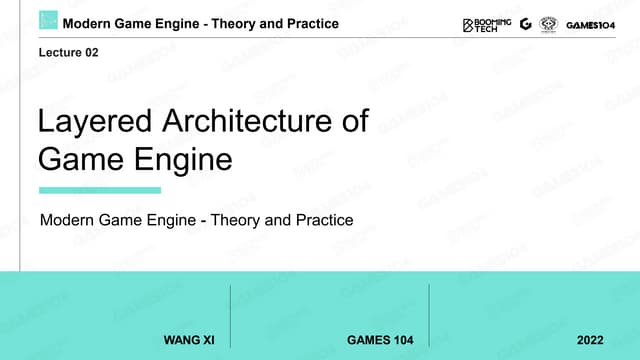 Lecture 02: Layered Architecture of Game Engine | GAMES104 - Modern Game Engi...