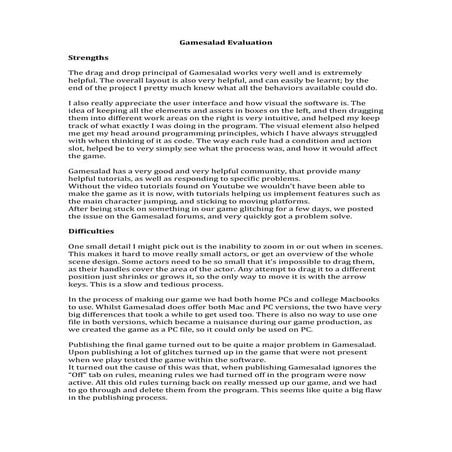 Gamesalad Evaluation