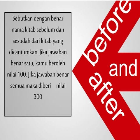 Games Alkitab Sesudah dan Sebelum