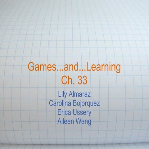 ETEC 510 Games and learning 