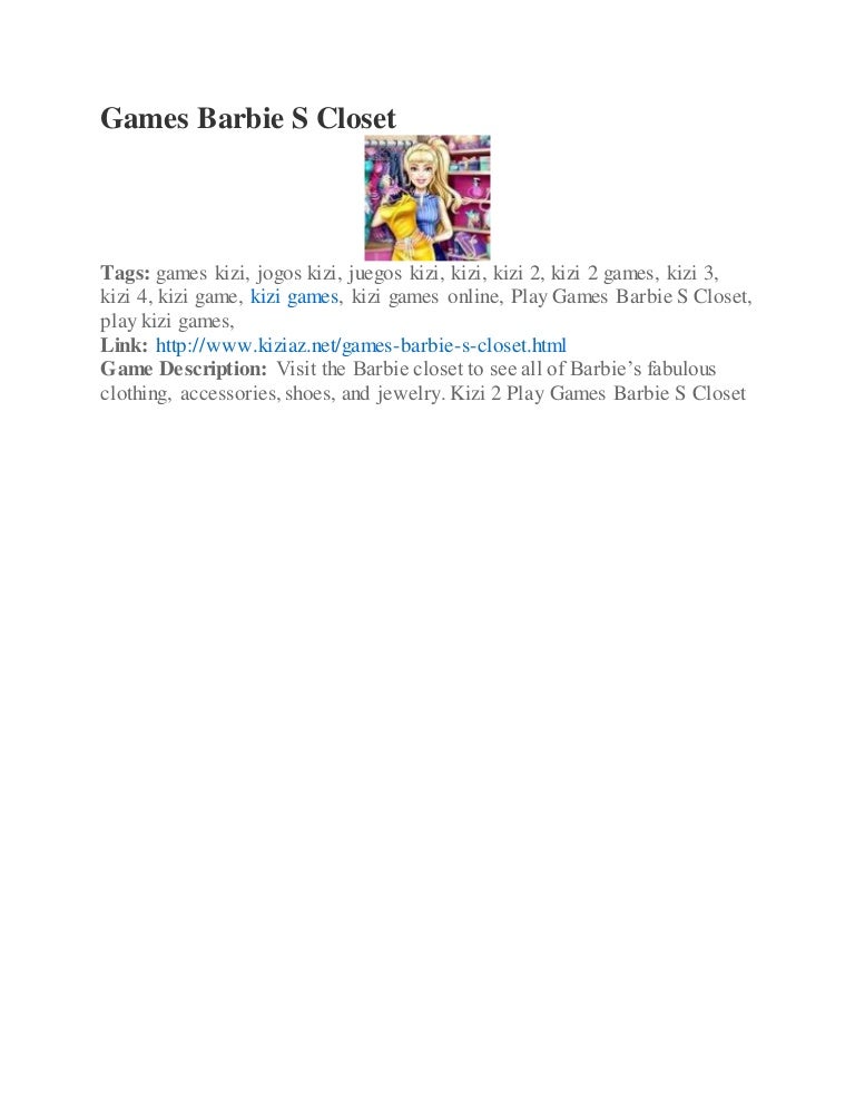 kizi barbie games