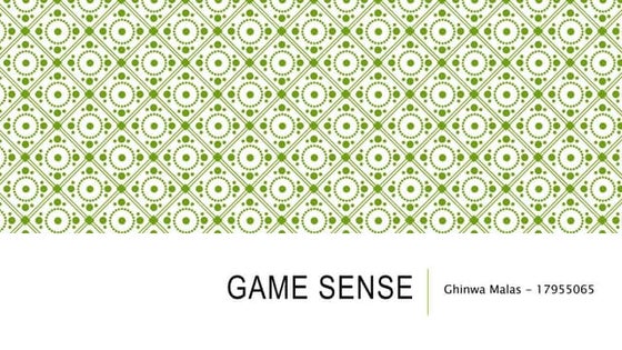 Game Sense | PPTX | Educational Video Games | Video Game Genres