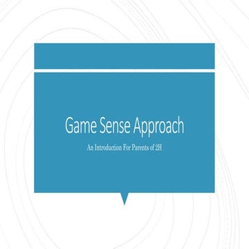 Game sense | PPTX