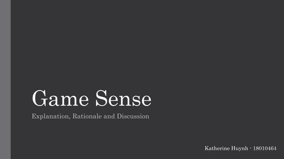 Game sense presentation | PPT