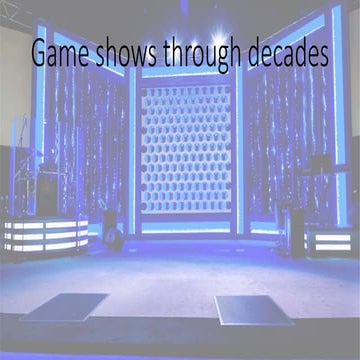 Game shows through decades