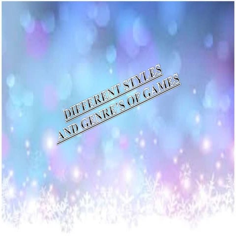 ART/GAMES STYLE PP: (E . ENIOLA O)