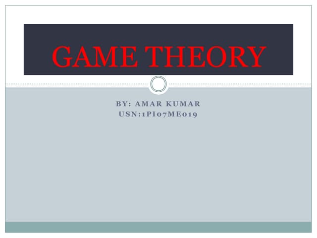 Game theory