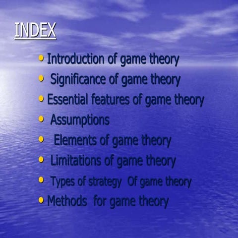 Game theory.ppt for Micro Economics content