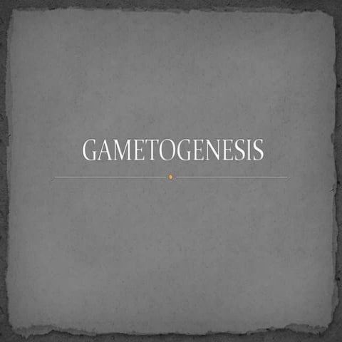 Gametogenesis