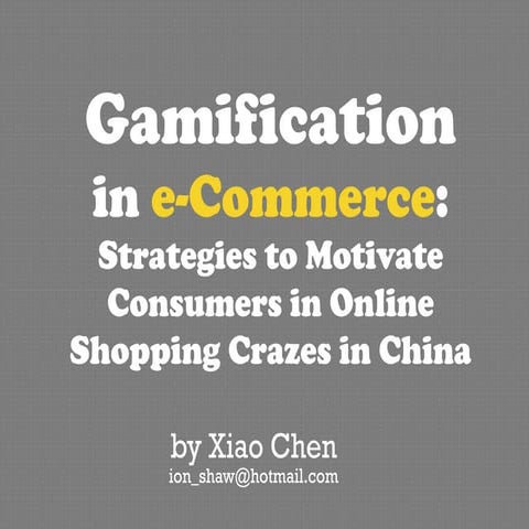 Gamificatiom in e-Commerce