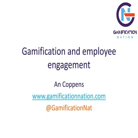 Gamification and employee engagement   Istanbul feb 2016 