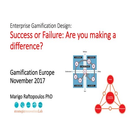 Gamification Europe November 2017 by Dr Marigo Raftopoulos