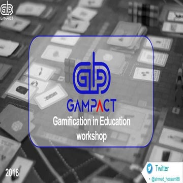 Gamification in education workshop | PPTX