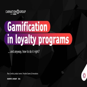 Gamification in loyalty programs