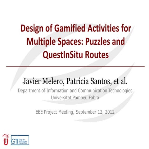 Gamified activities