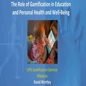 Education Gamification and Personal Health