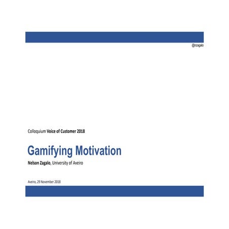 Gamifying Motivation