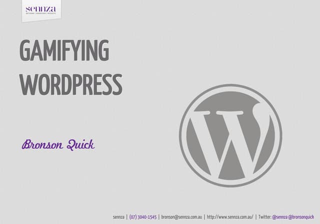Gamifying WordPress