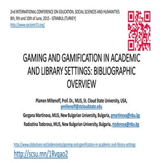 Gaming and gamification in academic...