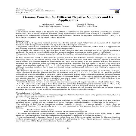 Gamma function for different negative numbers and its applications