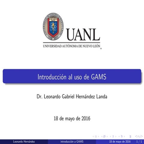 Introducción a Gams