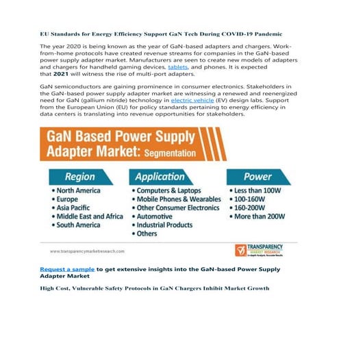 Ga n based power supply adapter market