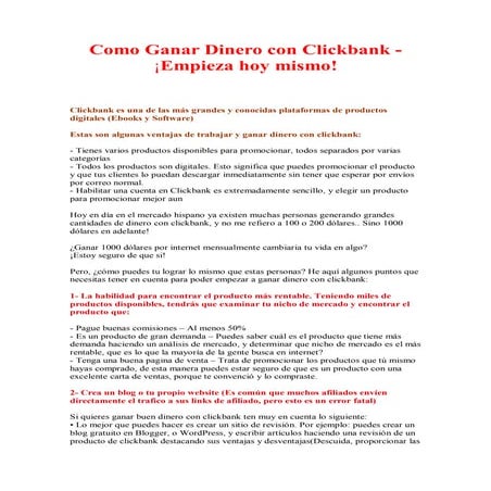 Guia clickbank-espanol | PDF