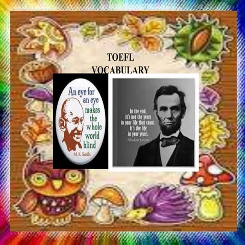 TOEFL  VOCABULARY