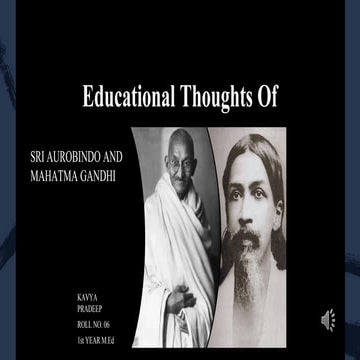 Gandhi and Aurobindo for education purpose