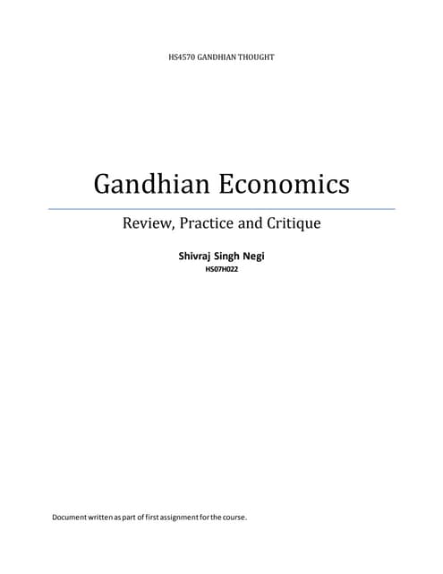 Gandhian economics