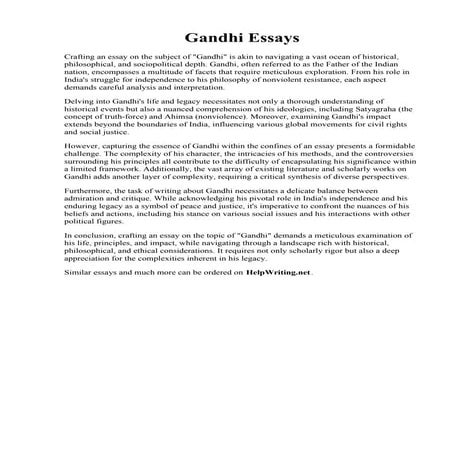 Gandhi Essays