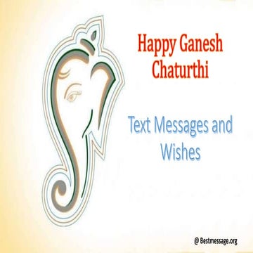 Happy Ganesh Chaturthi Text Messages, Wishes in English/Hindi