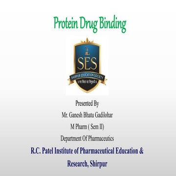 Protein Drug Binding