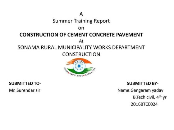 CONSTRUCTION OF CEMENT CONCRETE ROAD | PPTX | Civil Engineering ...
