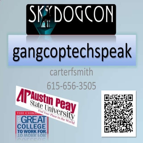 Gangcoptechspeak
