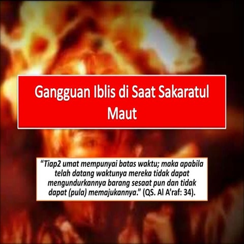 Gangguan iblis di saat sakaratul maut