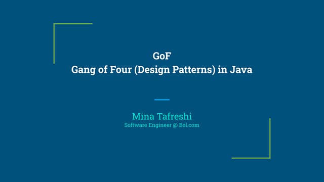 Gang of Four in Java 