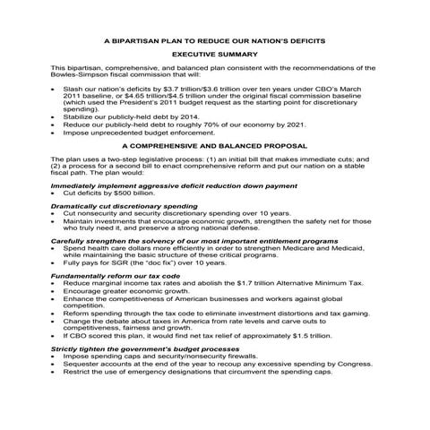 Gang of Six Plan 071911