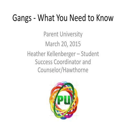 Gangs - what you need to know