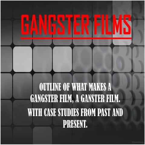 The gangster film genre