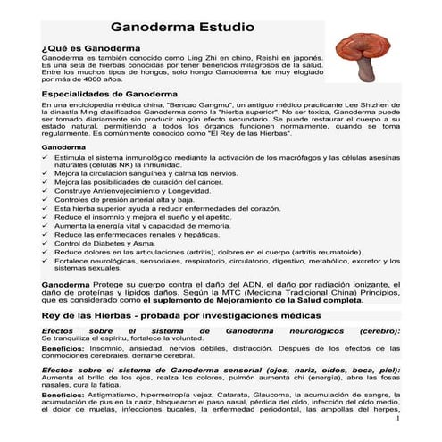 BENEFICIOS DEL GANODERMA LUCIDUM
