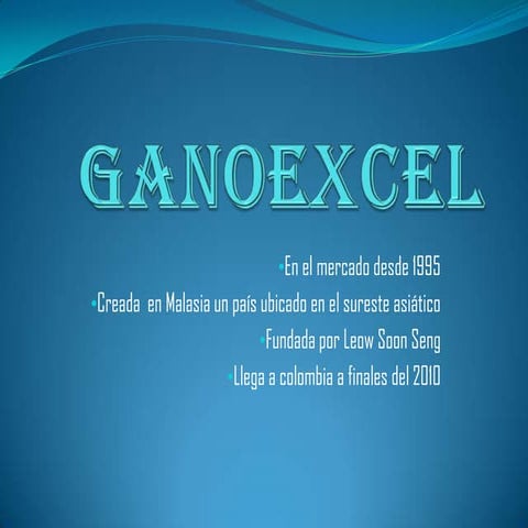 Ganoexcel presentacion de salud