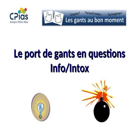 gants  présentation travaux Pratiques ppt